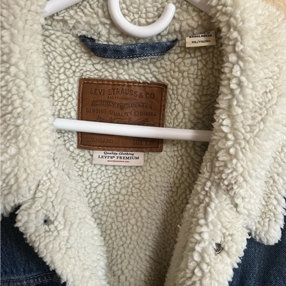 Levi’s Premium Big E Sherpa Trucker Jacket XXL Heavy Warm 16365‑0070 EXC Cond - Picture 2 of 16